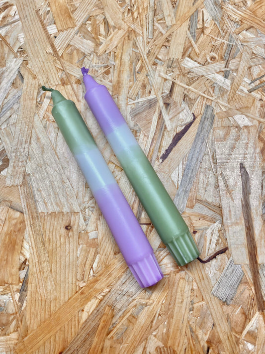 Kerzen Olive/Flieder