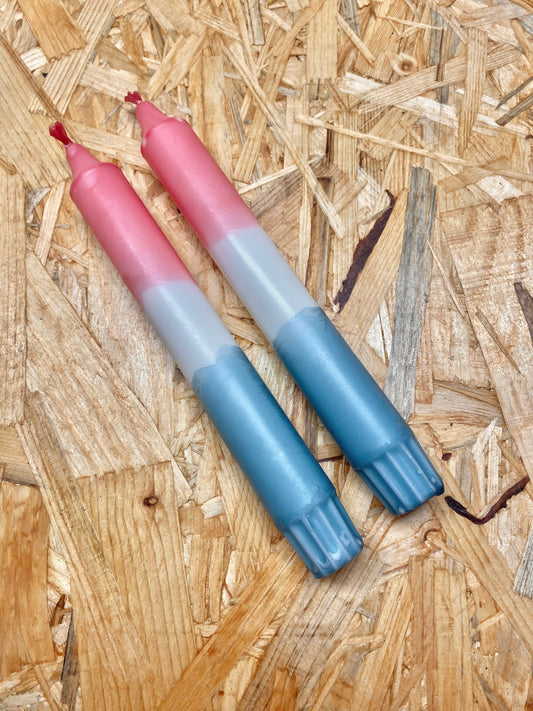 Kerzen Rose/Blau